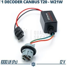 X1 Resistencia CANbus T20 W21W para Bombillas Led | Decoddificador Anti Error, Anti Parpadeo