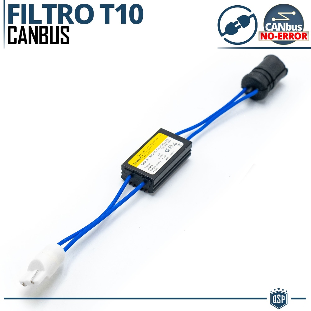 X1 Resistencia CANbus T10 W5W para Bombillas Led | Decoddificador Anti Error, Anti Parpadeo