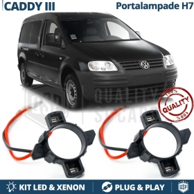 2 Adaptateurs Support Ampoules pour VW CADDY 3 03-10, pour Installation KIT LED Xenon H7