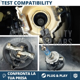 2 Adaptatores del Retenedor Soporte Bombilla para VW TOURAN 07-10, para Montaje KIT LED Xenon H7