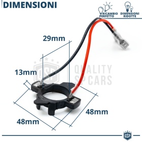 2 Adaptatores del Retenedor Soporte Bombilla para VW TOURAN 07-10, para Montaje KIT LED Xenon H7