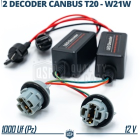 X2 Resistencias CANbus T20 W21W para Bombillas Led | Decoddificador Anti Error, Anti Parpadeo