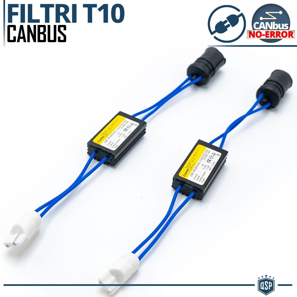 X2 Resistencias CANbus T10 W5W para Bombillas Led | Decoddificador Anti Error, Anti Parpadeo