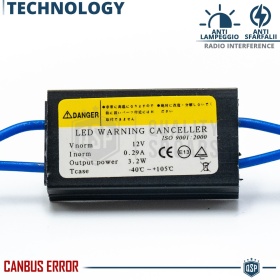 X2 Resistencias CANbus T10 W5W para Bombillas Led | Decoddificador Anti Error, Anti Parpadeo