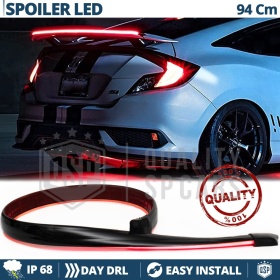 SPOILER LED Trasero Adhesivo Universal, NEGRO | Alerón Maletero Techo 94Cm