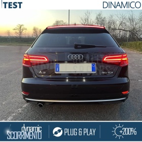 ALERÓN LED Trasero Para Audi A3 | Spoiler LED Adhesivo Negro Translúcido