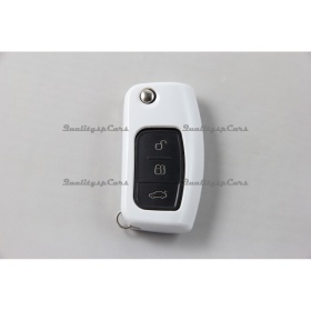 Coque Rigide Clé Télécommande Blanche pour Ford Fiesta VI Housse de Protection en Abs Thermique