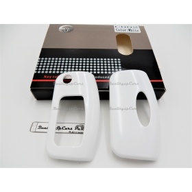Coque Rigide Clé Télécommande Blanche pour Ford Fiesta VI Housse de Protection en Abs Thermique