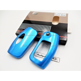 Coque Rigide Clé Télécommande Bleu métallique pour Ford Fiesta VI Housse de Protection en Abs Thermique
