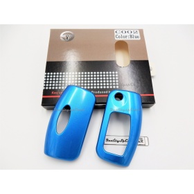 Coque Rigide Clé Télécommande Bleu métallique pour Ford Fiesta VI Housse de Protection en Abs Thermique