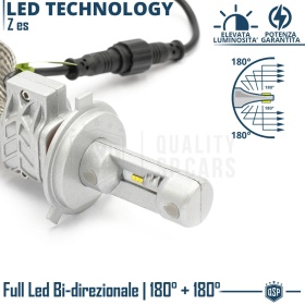 Kit LED H4 CANbus Profesional | Conversión LED LUCES DE CRUCE + CARRETERA | 6500K Blanco Frío 8000LM