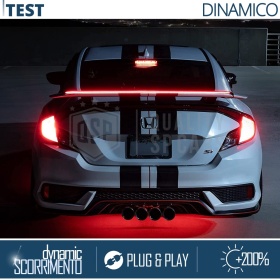 ALERÓN LED Trasero Para Lacetti | Spoiler LED Adhesivo Negro Translúcido