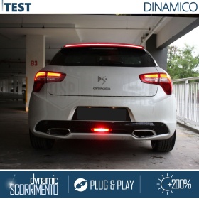ALERÓN LED Trasero Para Citroen DS3 | Spoiler LED Adhesivo Negro Translúcido