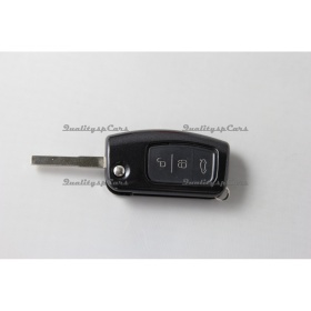 Coque Rigide Clé Télécommande Noire métallique pour Ford Fiesta VI Housse de Protection en Abs Thermique