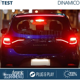 ALERÓN LED Trasero Para Dacia Sandero | Spoiler LED Adhesivo Negro Translúcido