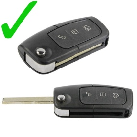 Funda Rígida Llave Mando Rojo Metalizado para Ford Fiesta VI Carcasa Protectora en Abs Térmico