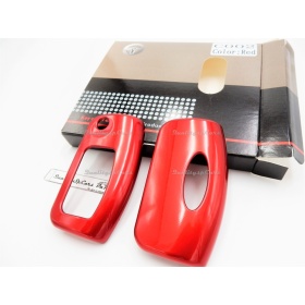 Funda Rígida Llave Mando Rojo Metalizado para Ford Fiesta VI Carcasa Protectora en Abs Térmico