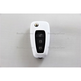 Funda Rígida Llave Mando Blanco para Ford Focus III Carcasa Protectora en Abs Térmico