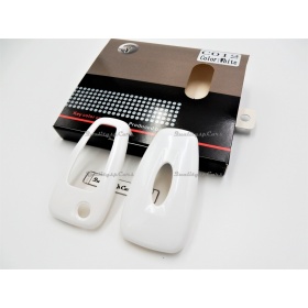 Funda Rígida Llave Mando Blanco para Ford Mondeo IV (Phase 2) Carcasa Protectora en Abs Térmico
