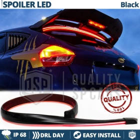 ALERÓN LED Trasero Para Ford Fiesta | Spoiler LED Adhesivo Negro Translúcido