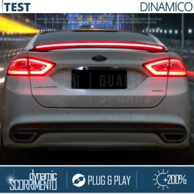 Rear Adhesive LED SPOILER For Ford Escort | Roof LED Strip in Translucent Black