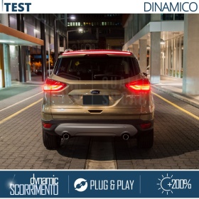 LED HECKSPOILER Für Ford Kuga | LED Dachspoiler Klebender Durchscheinendes Schwarz