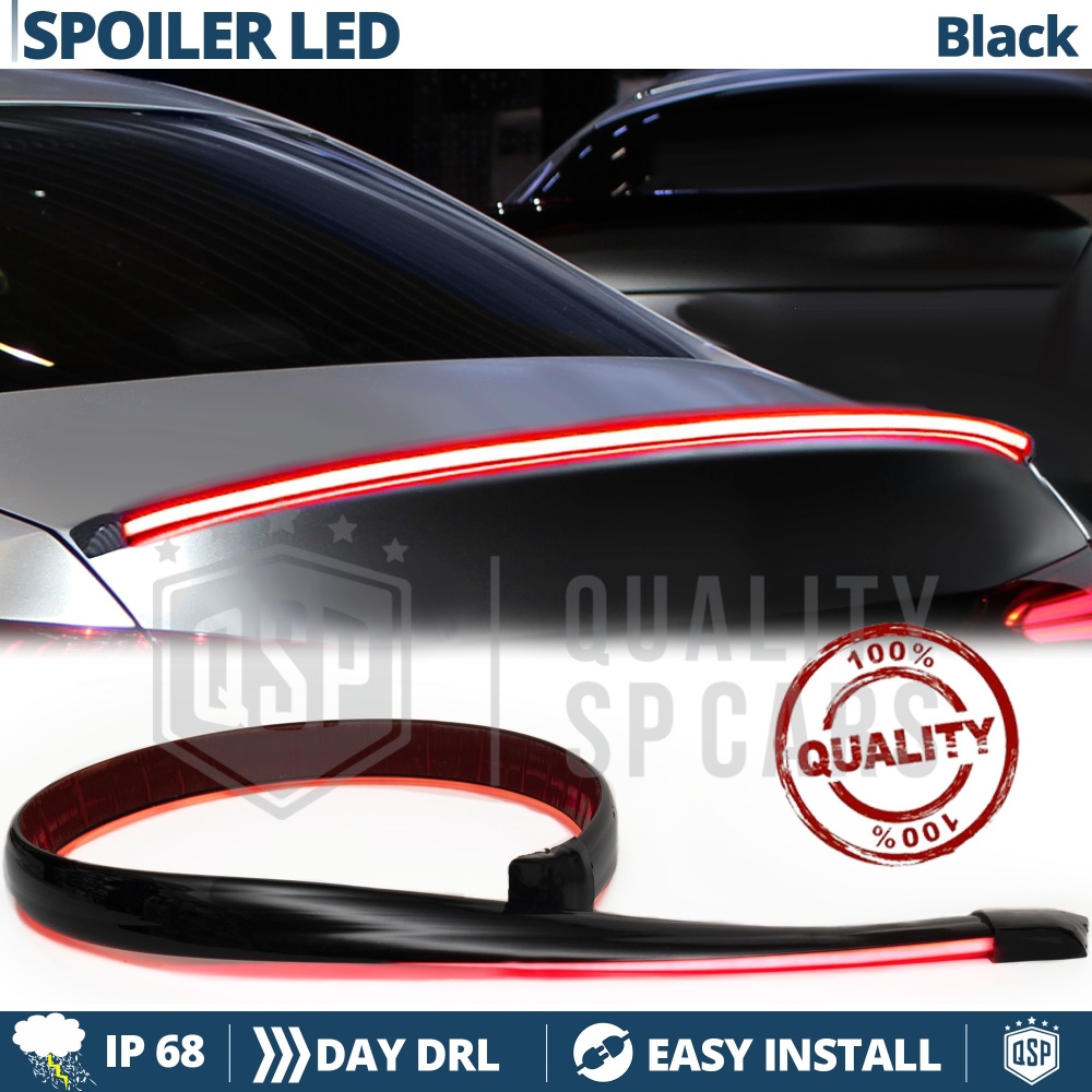 ALERÓN LED Trasero Para Ford Mondeo | Spoiler LED Adhesivo Negro Translúcido