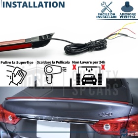 ALERÓN LED Trasero Para Ford Mondeo | Spoiler LED Adhesivo Negro Translúcido