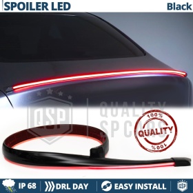 Rear Adhesive LED SPOILER For Ford Usa Vintage | Roof LED Strip in Translucent Black