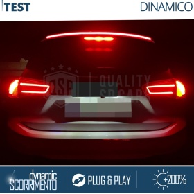 Rear Adhesive LED SPOILER For Ford Usa Vintage | Roof LED Strip in Translucent Black