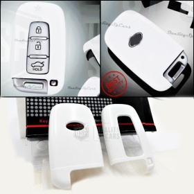 Funda Rígida Llave Mando Blanco para Hyundai Ix35 Carcasa Protectora en Abs Térmico