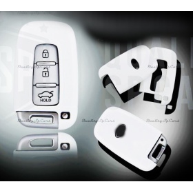 Funda Rígida Llave Mando Blanco para Hyundai Ix35 Carcasa Protectora en Abs Térmico