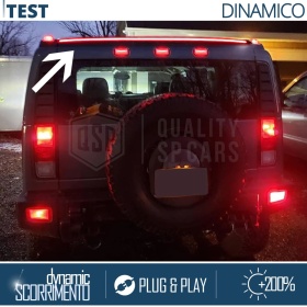 ALERÓN LED Trasero Para Hummer H2 | Spoiler LED Adhesivo Negro Translúcido