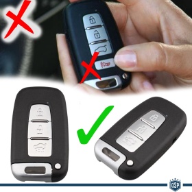 Coque Rigide Clé Télécommande Rouge pour Hyundai Genesis Coupè Housse de Protection en Abs Thermique