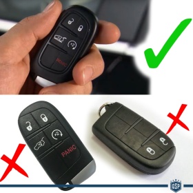 Funda Rígida Llave Mando Blanco para Jeep Cherokee (KL) , Carcasa Protectora en Abs Térmico