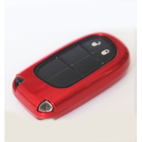 Funda Rígida Llave Mando Rojo para Jeep Cherokee (KL) , Carcasa Protectora en Abs Térmico