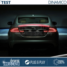 ALERÓN LED Trasero Para Jaguar X-Type | Spoiler LED Adhesivo Negro Translúcido