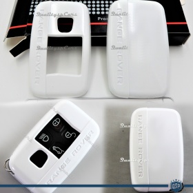 Funda Rígida Llave Mando Blanco para Land Rover Range Rover IV Carcasa Protectora en Abs Térmico