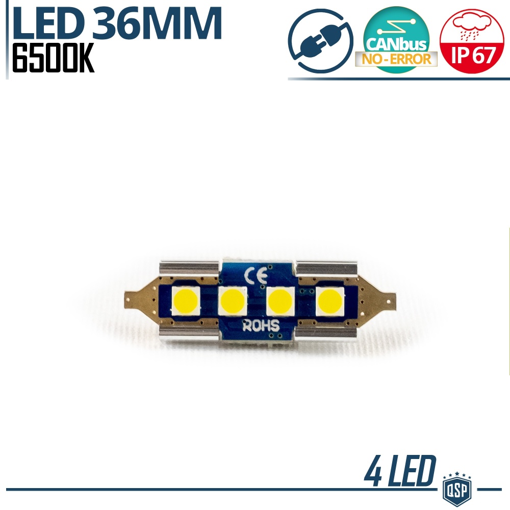 1pc FESTON LED Bulb 36 mm C5W | 6500K ICE White Canbus ERROR FREE Plug & Play
