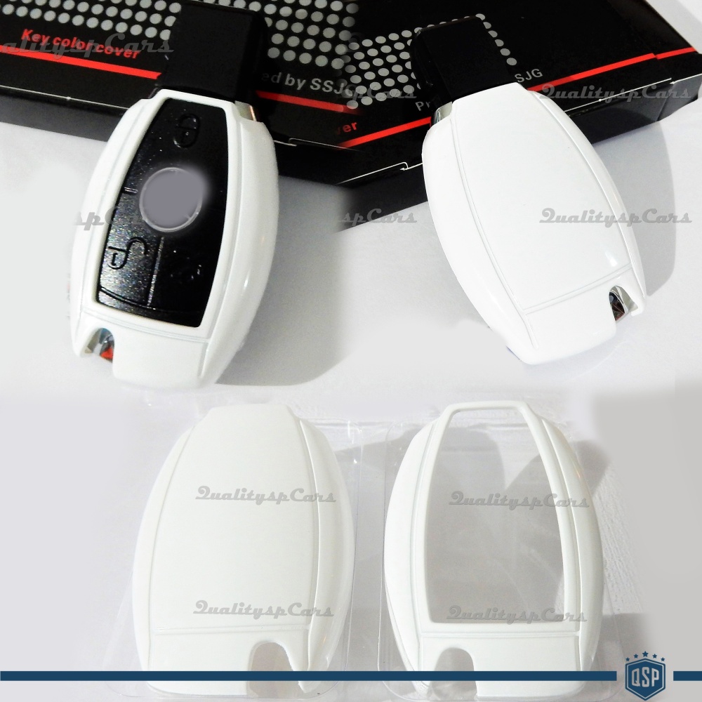 White Hard Remote Key Cover for Mercedes CL Class (C216) 2006-2013 PROTECTOR Shell Case in Thermal Abs