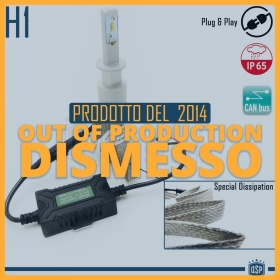 1 Lampadina Full LED H1 CANbus Professionale | Conversione da Alogena H1 a LED | 6500K Luce Bianca 4000LM