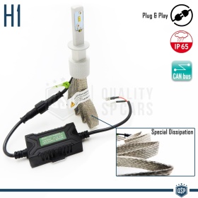 1 Lampadina Full LED H1 CANbus Professionale | Conversione da Alogena H1 a LED | 6500K Luce Bianca 4000LM