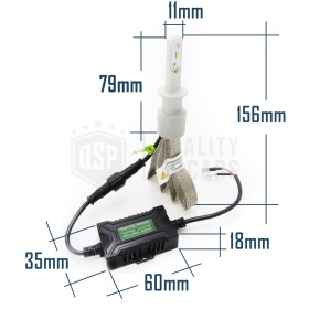 1 Lampadina Full LED H1 CANbus Professionale | Conversione da Alogena H1 a LED | 6500K Luce Bianca 4000LM