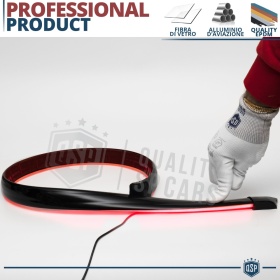 ALERÓN LED Trasero Para Seat Marbella | Spoiler LED Adhesivo Negro Translúcido