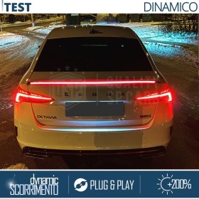 ALERÓN LED Trasero Para Skoda Superb | Spoiler LED Adhesivo Negro Translúcido
