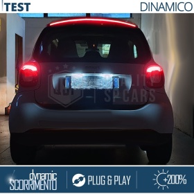 ALERÓN LED Trasero Para Smart Fortwo | Spoiler LED Adhesivo Negro Translúcido