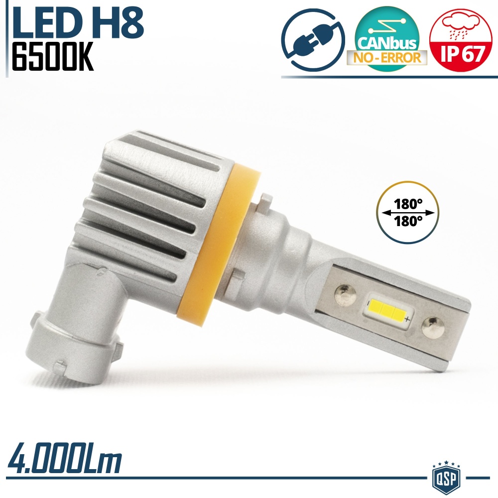 1x Bombilla LED H8 | Blanco Frío 6500K Potente 4000LM | CANbus Sin Error, Plug & Play 1x Bombilla LED H8 | Blanco Frío 6500K Potente 4000LM | CANbus Sin Error, Plug & Play