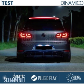 Rear Adhesive LED SPOILER For VW Golf | Roof LED Strip in Translucent Black