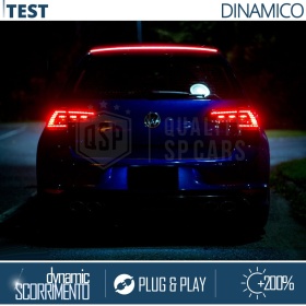 Rear Adhesive LED SPOILER For VW Golf | Roof LED Strip in Translucent Black