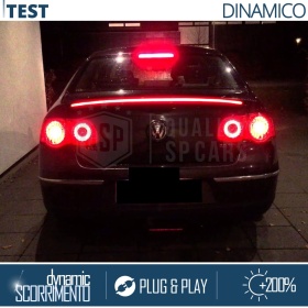 ALERÓN LED Trasero Para VW Passat | Spoiler LED Adhesivo Negro Translúcido